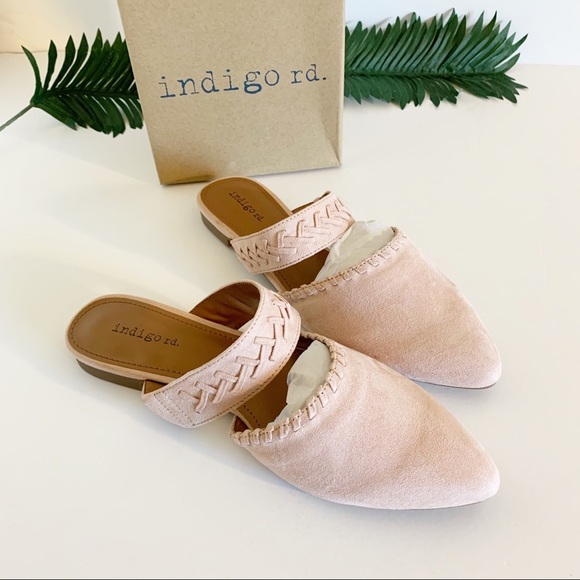 Indigo Womens Gabela Fabric Toe Slide Flats, Blush - Picture 3 of 7